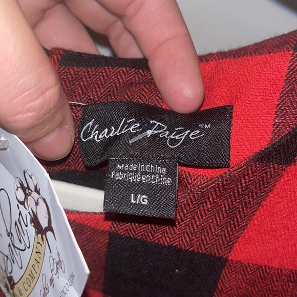 CHARLIE PAIGE ELLA PLAID SHIRT DRESS WITH POCKETS - Picture 4 of 5